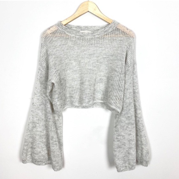 Anthropologie Sweaters - Sleeping On Snow Cropped Bell Sleeve Sweater M